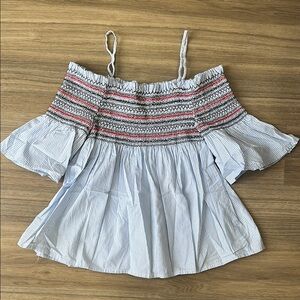 Striped Off-Shoulder Women's Top